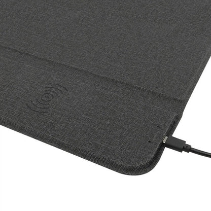 Mousepad gaming 3-în-1 cu încărcare wireless 15W și suport telefon – Compatibil Qi