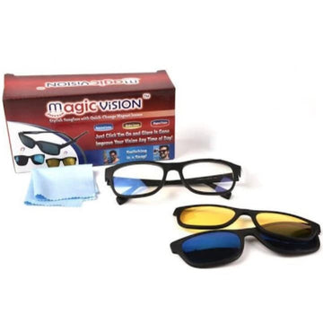 Ochelari de Soare Magnetici Magic Vision 3 in 1 cu Lentile Interschimbabile