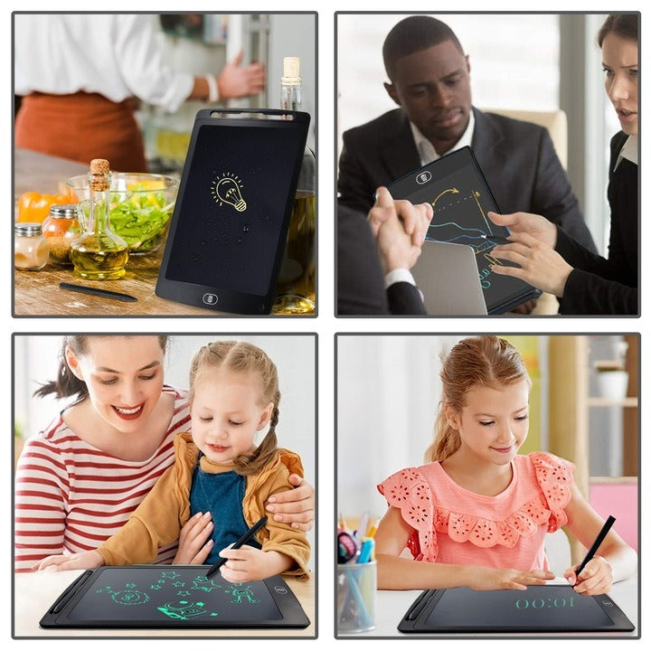 Oferta 1+1 Gratis! Tableta grafica pentru copii cu display LCD si stylus, rescriptibila, buton de stergere, dimensiune 10 inch