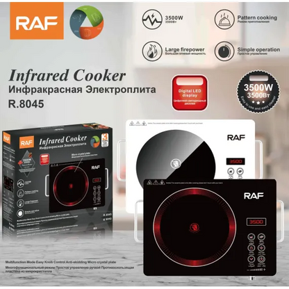 Plita electrica infrarosu 3500W RAF R8045 vitroceramica portabila