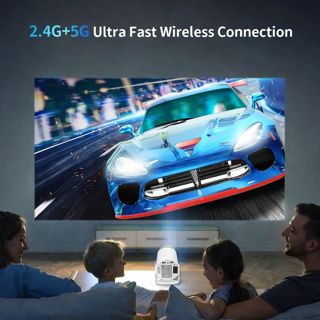 Proiector 4K Android X10 Plus gaming si video 2 controlere WiFi calitate premium - Cadou 2 x Lazy bag