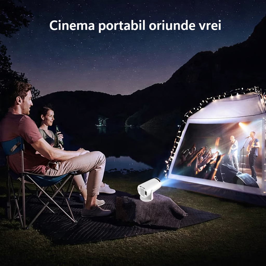Proiector 4K Android X10 Plus gaming si video 2 controlere WiFi calitate premium - Cadou 2 x Lazy bag