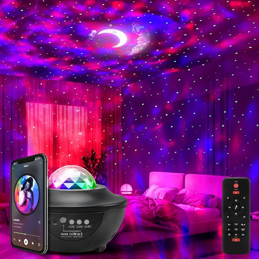 Proiector Star Galaxy LED – cu difuzor Bluetooth integrat