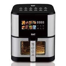 Friteuză cu Aer Cald RAF R-50005 8L, 1800W – Airfryer fără ulei, 360° Air Circulation, Digital - 50 hartii incluse