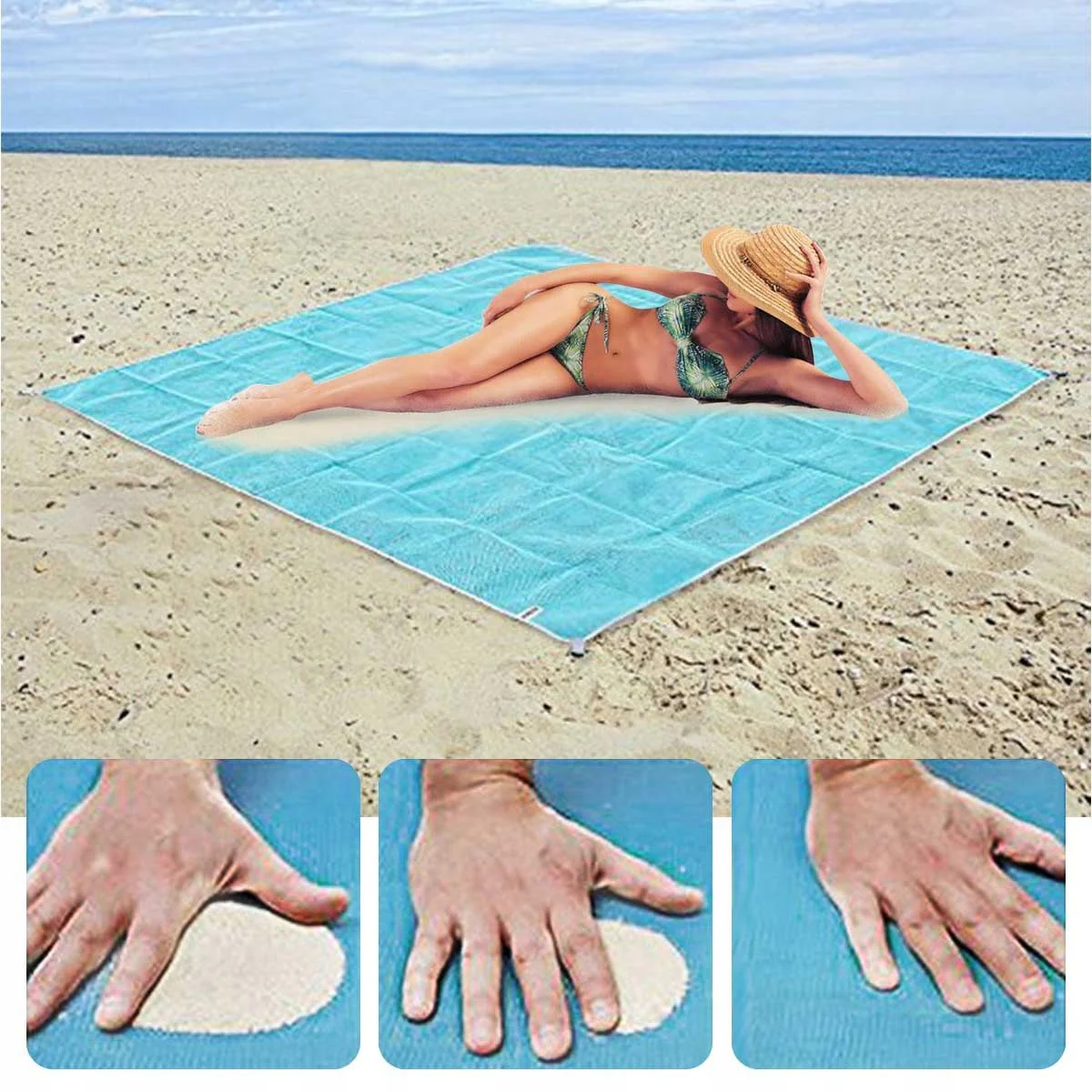 Prosop plaja 150x200 cm anti nisip PVC impermeabil mare usor de curatat