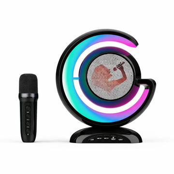 Statie karaoke wireless Smart – cu microfon, boxa portabila si lumini LED RGB
