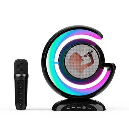 Stație karaoke wireless Smart – cu microfon, boxă portabilă și lumini LED RGB