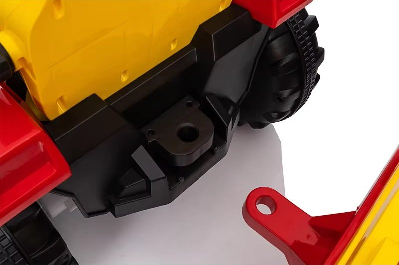 Tractor electric copii 12V cu remorca telecomanda lumini LED muzica 2 viteze rosu