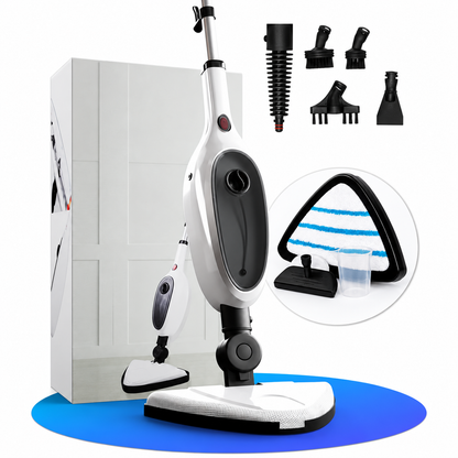 Mop cu Aburi 1300W, Rezervor 280 ml, 10 Accesorii, Reglare Abur, Pentru Podele, Canapea si Geamuri