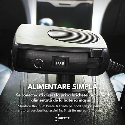 Aeroterma Auto 12V Cald/Rece – Incalzitor Portabil 2 în 1 pentru Masina