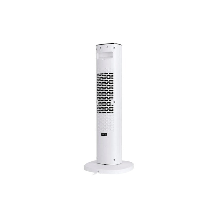 Aeroterma Turn Ceramic PTC cu Telecomanda, Display LED, 2000W, Oscilatie 90°, 3 moduri, Alba
