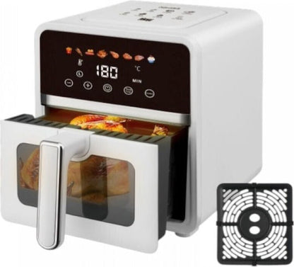 Friteuză cu Aer Cald Lyxun LX-2735 6.5L, 2000W – Airfryer fără ulei, Touch LCD, gătit sănătos - 50 hartii incluse