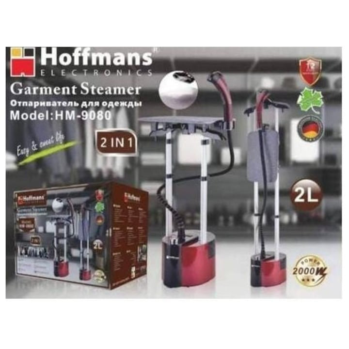 Aparat de Calcat Vertical cu Abur Hoffmans HM-9080, 2000W, 2L, 2-in-1 Garment Steamer