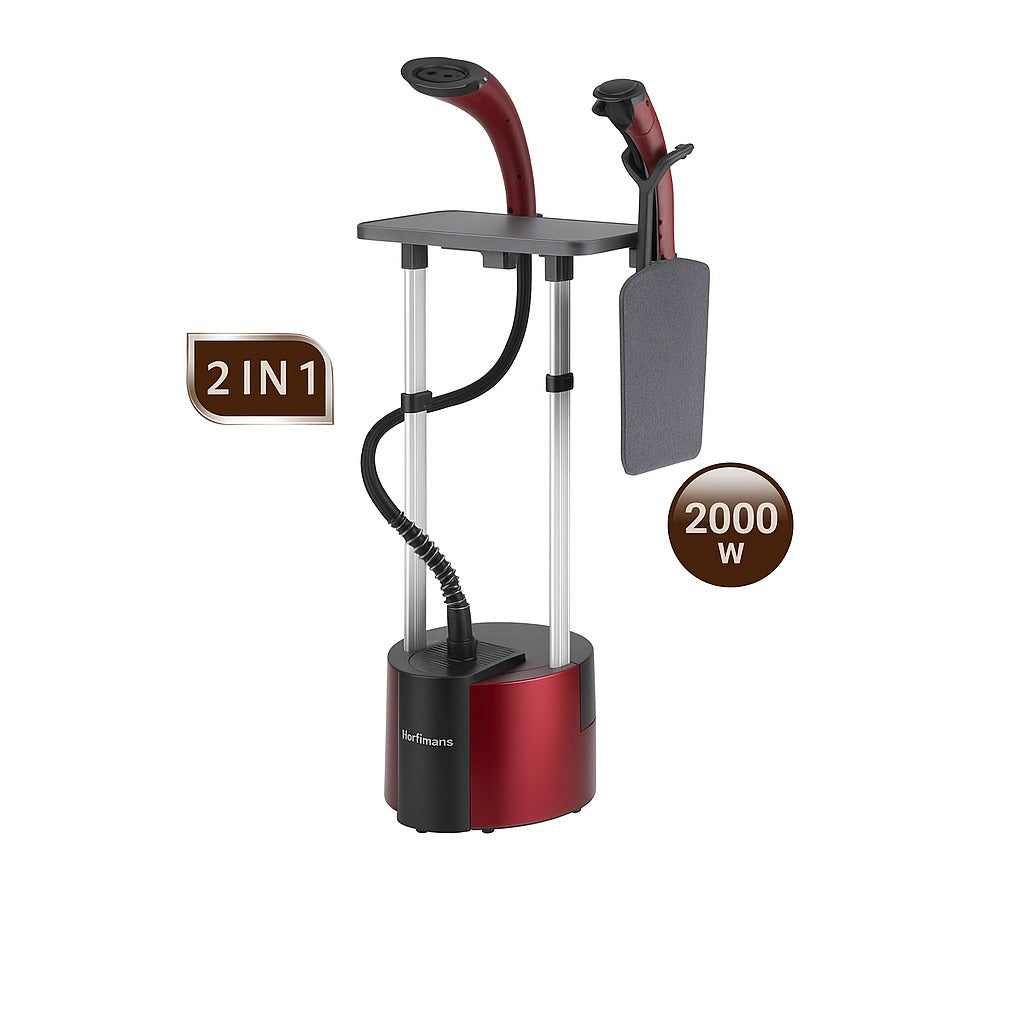 Aparat de Calcat Vertical cu Abur Hoffmans HM-9080, 2000W, 2L, 2-in-1 Garment Steamer
