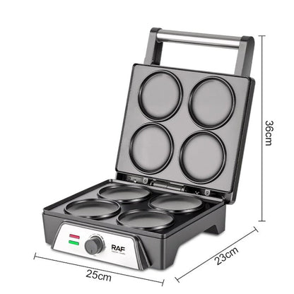 Aparat Clatite/Vafe RAF R.2520 Inox 1600W, Control Temperatura, 320x300x180mm