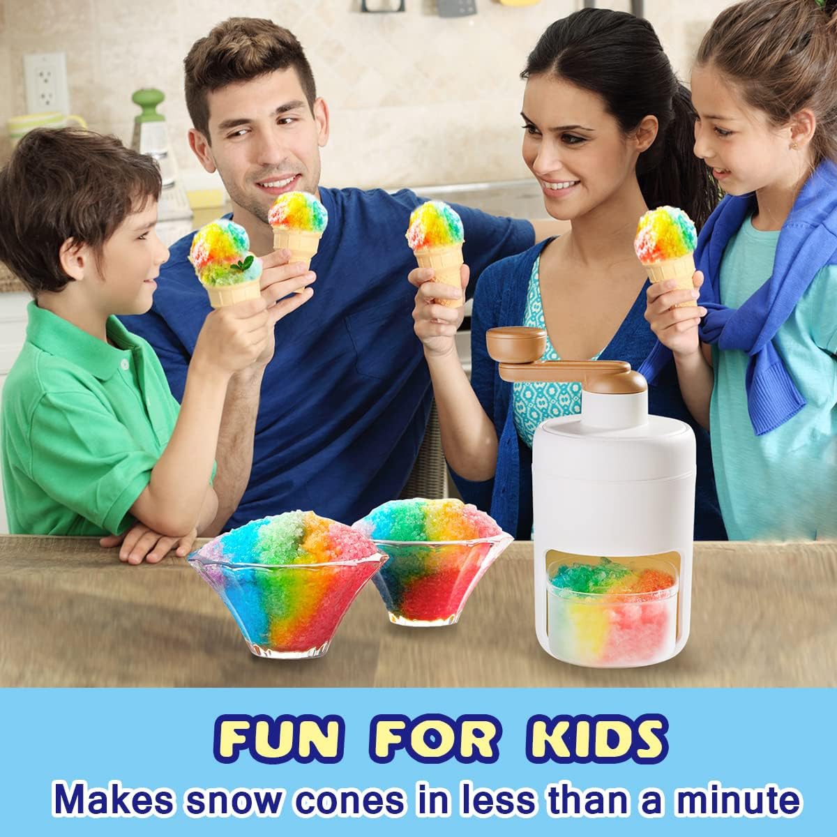 Aparat manual pentru smoothie & granita cu zdrobitor de gheață – Distracție și răcorire de vară