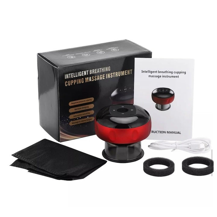 Aparat masaj Guasha Body Cupping 3 în 1 – cu încălzire și vacuum, premium