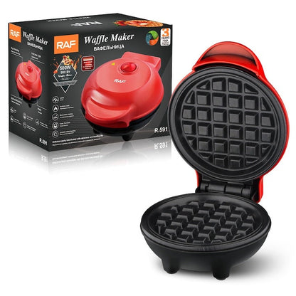 Aparat Waffles RAF R.2220 350W, Plăci Antiaderente, Roșu, Compact