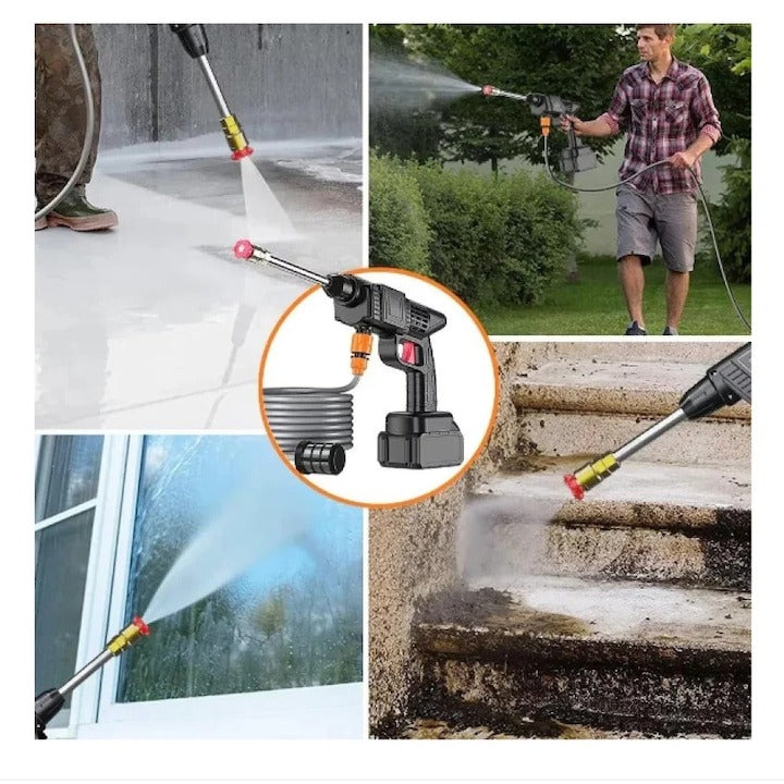 Aparat jet apa înaltă presiune auto – portabil, cu baterie reîncărcabilă