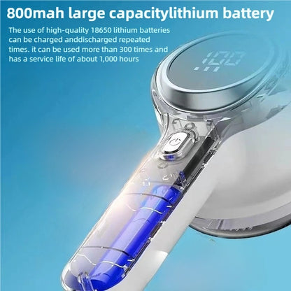 Aparat electric de îndepărtat scame cu display LED, 3 viteze, autonomie 90 min, 8W