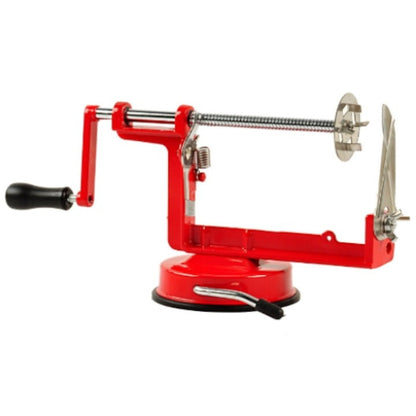 Aparat multifuncțional bucătărie 3-în-1 – Cartofi spiralați, curățare fructe, îndepărtare miez, Roșu