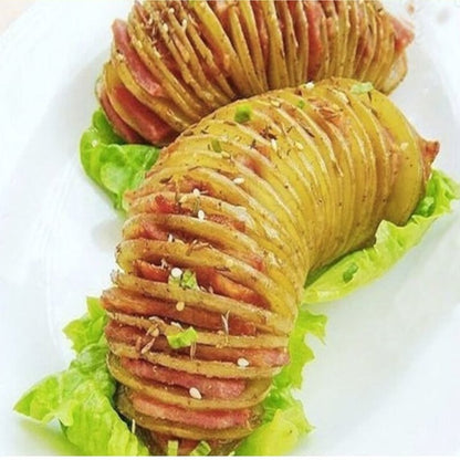 Aparat multifuncțional bucătărie 3-în-1 – Cartofi spiralați, curățare fructe, îndepărtare miez, Roșu