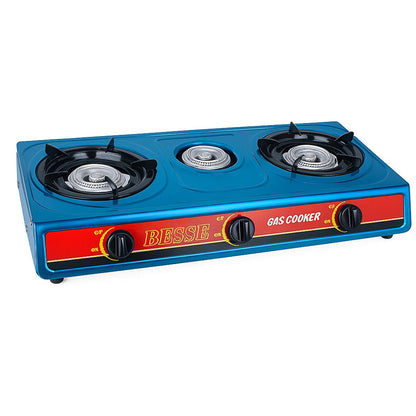 Plită Aragaz Portabilă 3 Ochiuri GPL din Metal