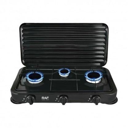 Aragaz Portabil RAF R.8033W+B cu 2 Ochiuri pe Butelie, 5.4 kW, Camping