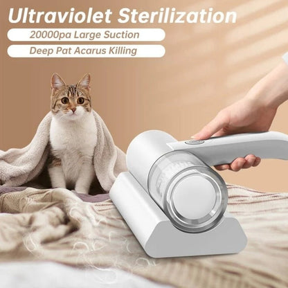 Aspirator de saltea 3-în-1 cu filtru HEPA – Aspirație puternică, vibrații, lumină violet, portabil