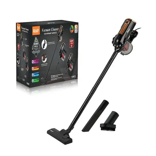 Aspirator Vertical 3 în 1 RAF R8672 600W, Ciclon, HEPA, Recipient 500ml, Negru
