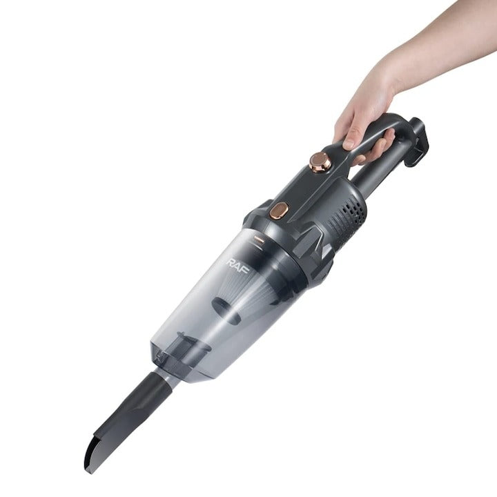Aspirator vertical 2 in 1 RAF 600W filtru HEPA fara sac - Cadou Mini Umidificator