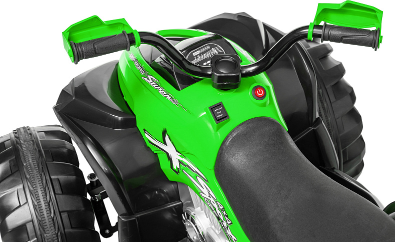 ATV electric copii 12V telecomanda 2 motoare 2 viteze lumini muzica 3-8 ani verde albastru
