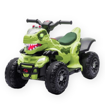ATV electric copii dinozaur T-REX 6V 35W cu muzica lumini LED 2-4 ani verde