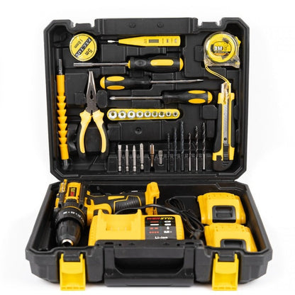 Trusă bormașină găurit + înșurubat – 2 acumulatori Li-Ion 36V/5Ah, 30 accesorii, cuplu reglabil, Black Friday