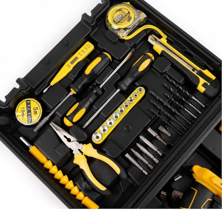 Trusă bormașină găurit + înșurubat – 2 acumulatori Li-Ion 36V/5Ah, 30 accesorii, cuplu reglabil, Black Friday