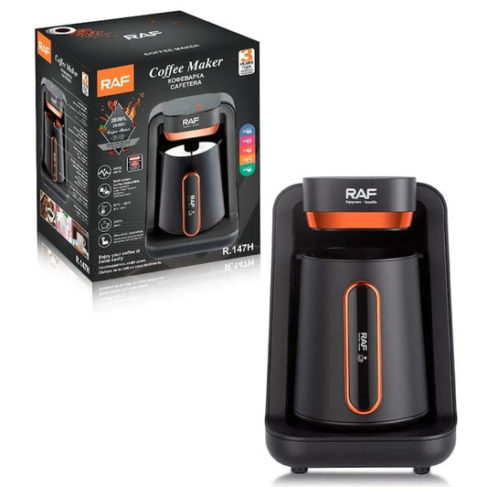 Cafetiere Turcească RAF R.147H 500W, Spumă Bogată, Oprire Automată, Auriu-Negru