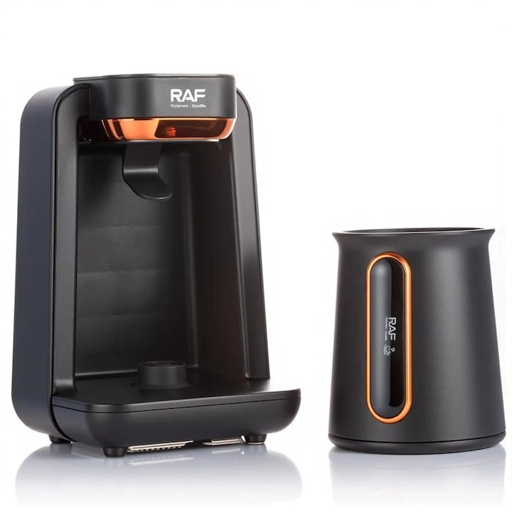 Cafetiere Turcească RAF R.147H 500W, Spumă Bogată, Oprire Automată, Auriu-Negru