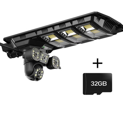 Cameră 4K 360° Solară 2in1 cu Lumină LED 450W, 4G/WiFi + Card Cadou 32GB