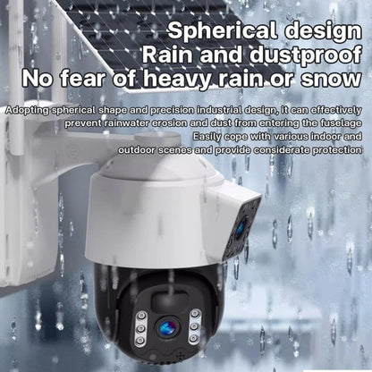 Cameră Supraveghere Solară 4G/WiFi Dual Lens 8MP 4K cu PTZ și Vedere Nocturnă - card 32GB inclus