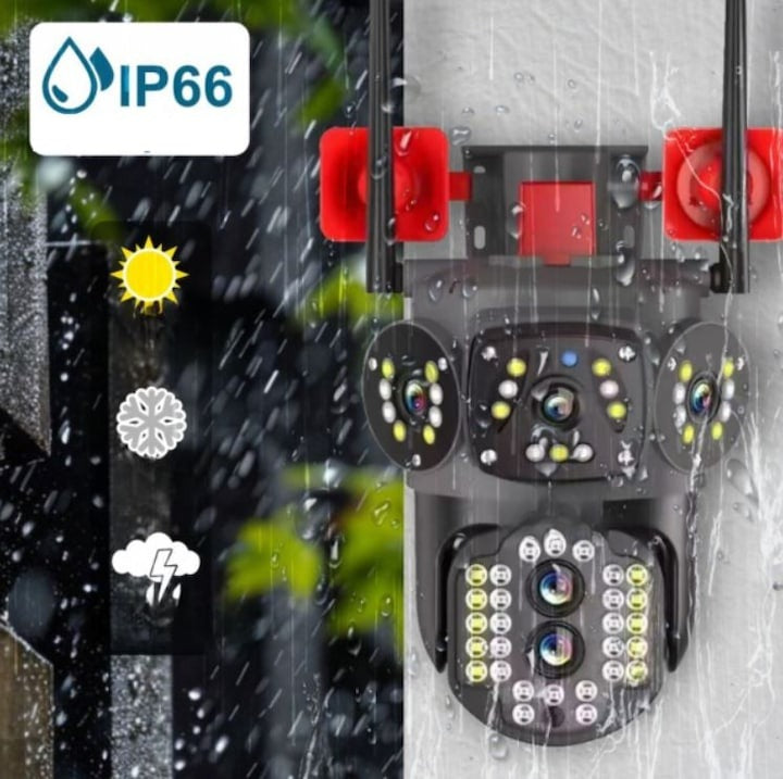 Cameră supraveghere 4G 4K IP66 – Zoom 10X, card 32GB inclus