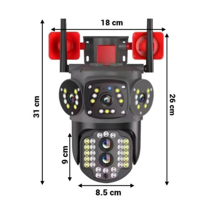 Cameră supraveghere 4G 4K IP66 – Zoom 10X, card 32GB inclus