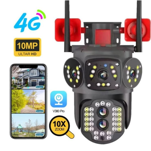 Cameră supraveghere 4G 4K IP66 – Zoom 10X, card 32GB inclus