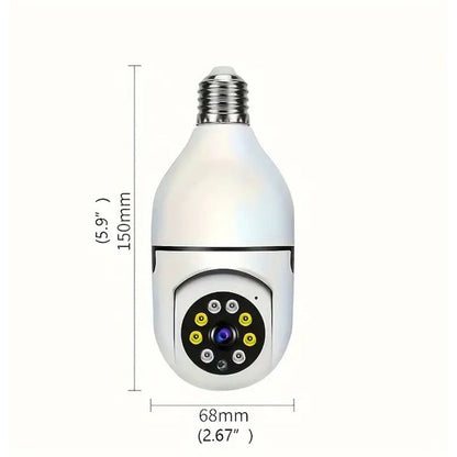 Cameră de supraveghere tip bec E27 Dual WiFi FullHD cu card 32GB inclus