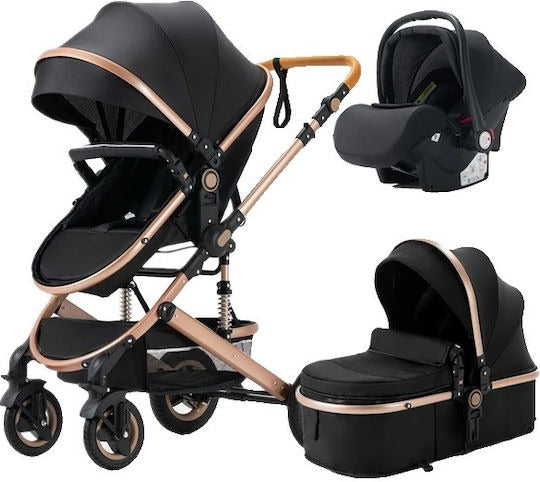 Carucior 3 in 1 pliabil pentru copii