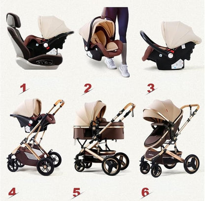 Carucior bebe 3 in 1 Premium LEHMANN landou sport scoica auto pliabil
