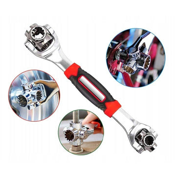 Cheie Tubulara Multifunctionala 48 In 1 Tiger Wrench Universala Cu Cap Rotativ 360 Si Unghi 45°