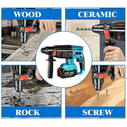 Ciocan rotopercutor LEIHMANN – 1000W, 2 acumulatori 36V, 3500 rpm, 3 moduri