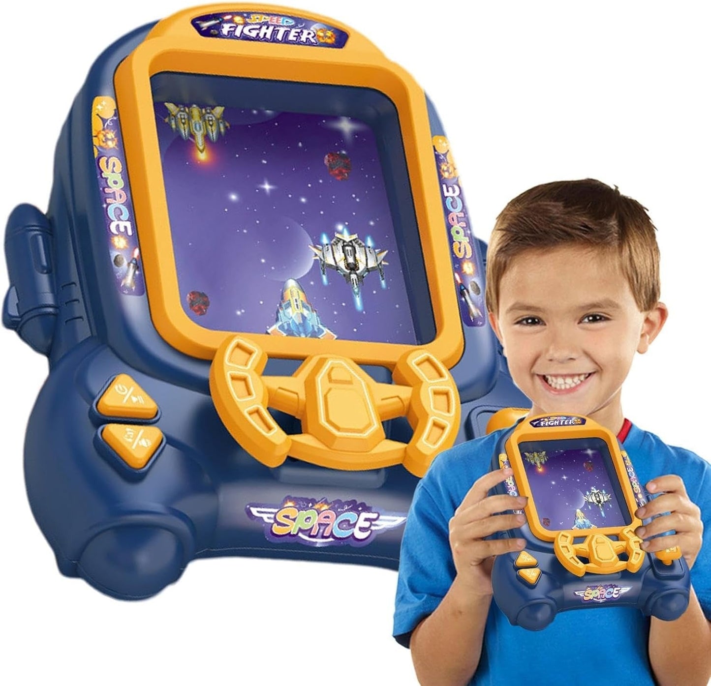 Consolă Arcade Interactivă pentru Copii cu Volan și 18 Niveluri