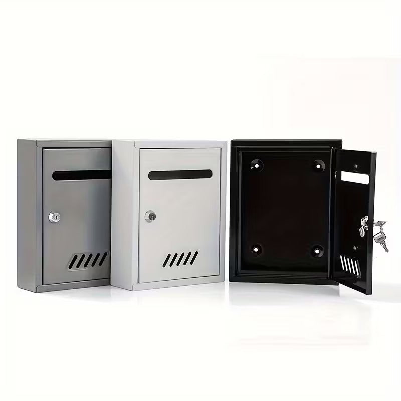 Cutie postala metalica exterior 260x200x75mm cu incuietoare rezistenta la intemperii - Gri
