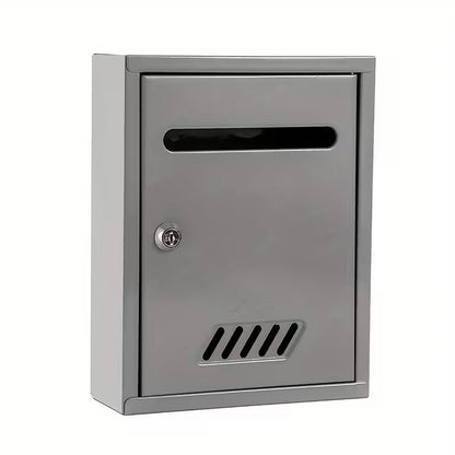 Cutie postala metalica exterior 260x200x75mm cu incuietoare rezistenta la intemperii - Gri